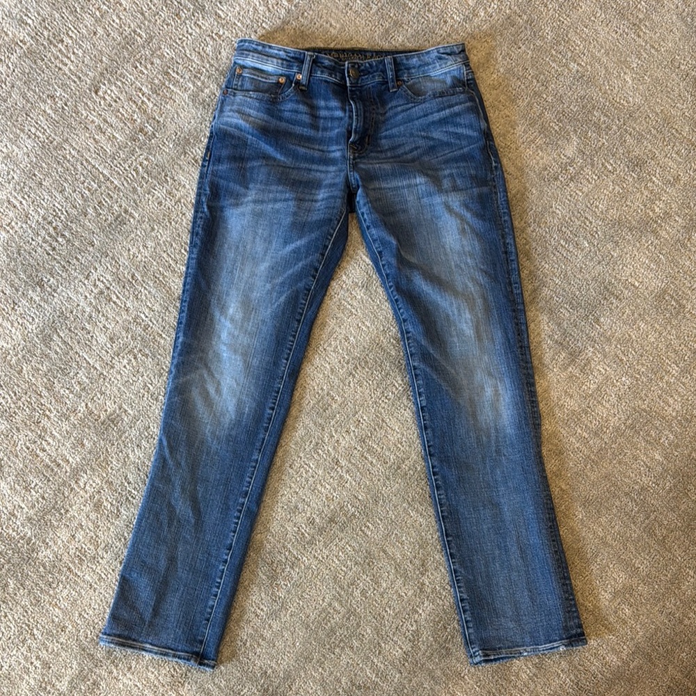 32x34 American Eagle Outfitters Blue Slim Jeans with Stretch